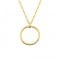 Open circle necklace with diamond in 14k gold Ekan