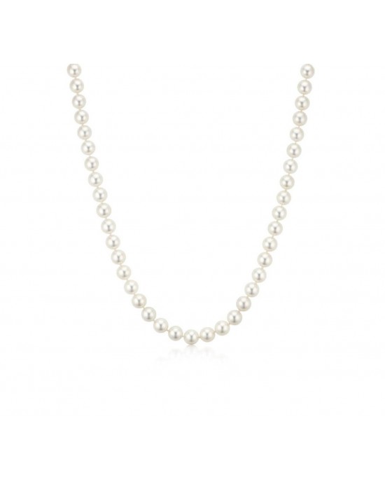 Κολιέ με στρογγυλά μαργαριτάρια Akoya 6-.6.5mm με χρυσό κούμπωμα Κ14