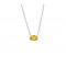 Yellow sapphire necklace in 18k white gold