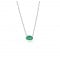 Emerald necklace in 18k white gold