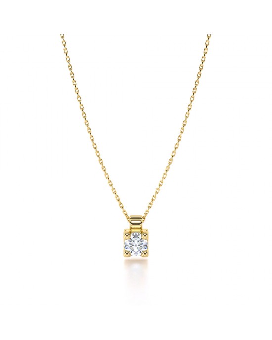 Solitaire Diamond Necklace 0.10ct in 18k gold