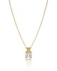 Solitaire Diamond Necklace 0.10ct in 18k gold