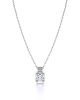Diamond solitaire necklace 0.12ct in 18k white gold