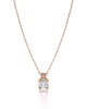 Diamond necklace 0.12ct in 18K rose gold