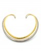 Hand-hammered necklace in gold-plated sterling silver 925°