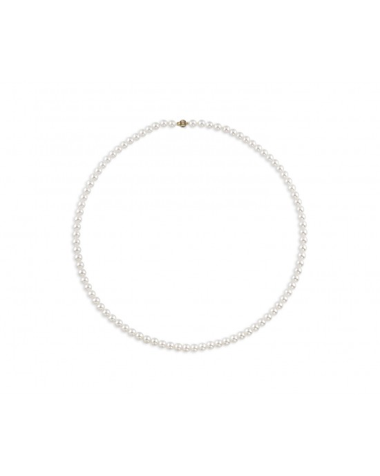 K14 Gold Round Pearl Necklace 4-4.5mm