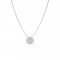 Round diamond necklace in 18k white gold