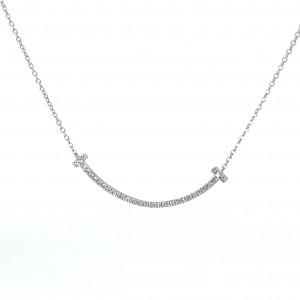 Necklace with diamonds in 18k white gold