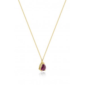  Ruby drop necklace in 18k gold