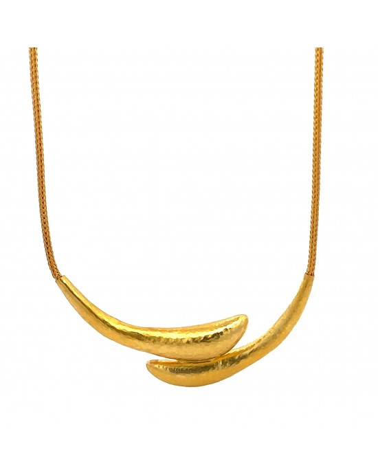 Σφυρήλατο αρχαΪκό κολιέ από χρυσό Κ18