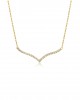 Diamond V Bar necklace in 18k gold