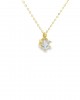 Solitaire necklace with cubic zirconia in 14k gold 