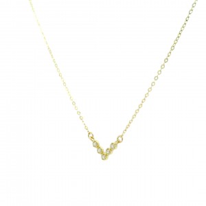Cubic zirconia necklace in 14k gold 