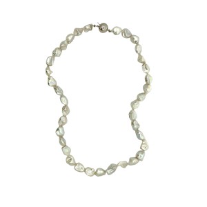 Keshi Pearl Necklace with Sterling Silver 925° clasp