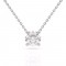 Solitaire necklace with diamond 0.52ct in 18K white gold, GIA certified