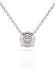 Diamond solitaire necklace 0.40ct in 18k white gold GIA Certified