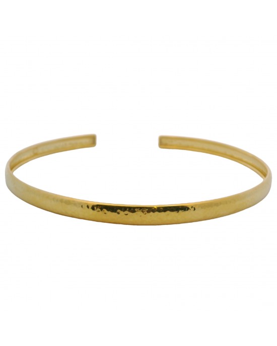 Handmade Hammered Necklace - Gold-Plated 925 Silver Handmade hammered necklace in gold-plated 925 sterling silver