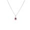 Solitaire Necklace with Ruby in 14K white gold