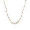 Degrade round pearl necklace in 18K gold