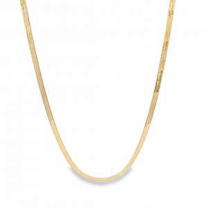 Flat Snake necklace chain in 14k gold