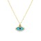 Evil eye necklace in 14k gold