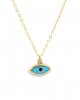 Evil eye necklace in 14k gold
