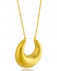 Archaic era half-moon hammered necklace in 18k gold