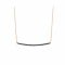 Black diamond bar necklace in 14k rose gold, Ekan