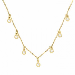 Diamond necklace in 14k gold, Ekan 