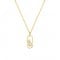 Oval necklace with diamonds in 14k gold, Ekan