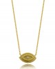 Evil-eye necklace with diamond in 18k gold