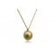 Hammered sphere necklace in 18K Gold 