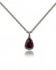 Ruby necklace in 18k white gold