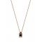 Solitaire necklace with black diamond in 18k rose gold