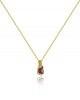 Drop Necklace with Ruby in 18K Gold 