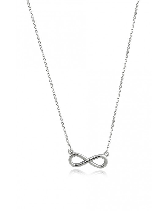 Infinity necklace in 14K white gold  