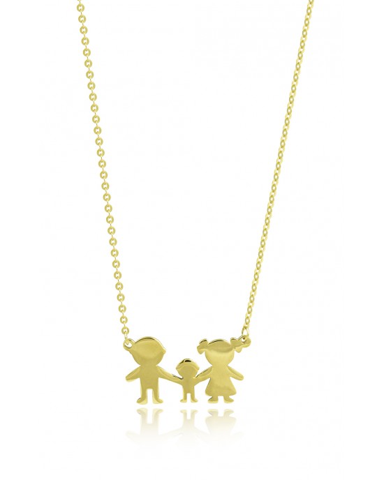 Family necklace in 14K gold
