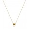 Citrine quartz necklace in 14K gold 
