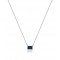 London blue topaz necklace in 14k white gold
