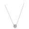 Κολιέ Halo με διαμάντι 0,12ct  & 0.05ct από λευκόχρυσο Κ18