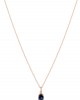 Necklace with sapphire and diamond in 18K rose gold 