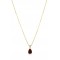 Drop necklace with ruby and diamond 18k gold 
