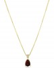 Drop necklace with ruby and diamond 18k gold 