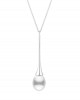 Drop pearl necklace in 14k white gold