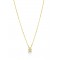 Solitaire diamond necklace 0.18ct in 18k gold