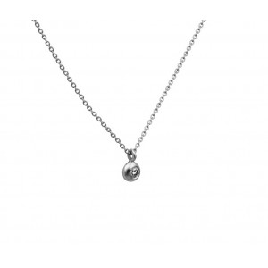 Diamond necklace in 14k white gold 