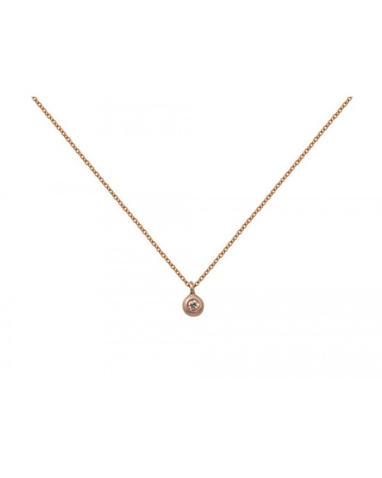Diamond necklace in 14k rose gold