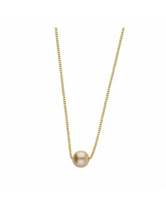 Κολιέ με μαργαριτάρι, χρυσό Κ14Ekan