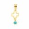 Cross Pendant with Turquoise in 14K Gold Ekan