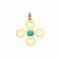 Cross Pendant with Turquoise in 14K Gold Ekan